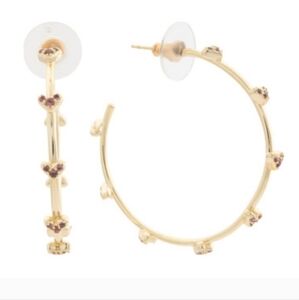 NWT Kendra Scott Haven Heart Pink Crystal Gold Earrings